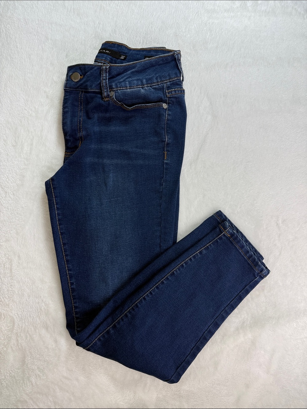 Tahari Men's Skinny Dark Blue Stretch Jeans